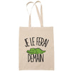 Sac Tote Bag crocodile je le ferai demain beige - Planetee