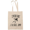 Sac Tote Bag J'peux pas Base jump beige - Planetee