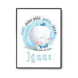 Affiche bébé prénom Isaac Éléphant - Planetee