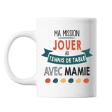 Mug  Ma mission Tennis de Table avec Mamie - Planetee