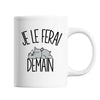 Mug Rhinocéros Je le ferai demain - Planetee