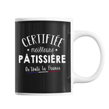 Mug Femme Pâtissière Meilleure de France | Tasse Noire métier - Planetee