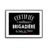 Affiche Brigadière Femme Métier Meilleure de France - Planetee