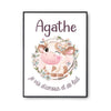 Affiche Agathe Amour et Biberon de Lait Vache - Planetee