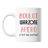 Mug Warzone C'est ma Routine Blanc - Planetee