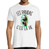 T-shirt homme panda c'est la vie - Planetee