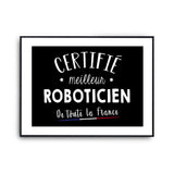 Affiche Roboticien Homme Meilleur de France Métier - Planetee