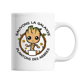 Mug Sauvons la Galaxy plantons des Arbres Blanc - Planetee