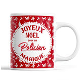 Tasse Noël Policier homme Rouge - Planetee