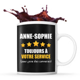 Mug Anne-Sophie à votre service pour des conneries - Planetee