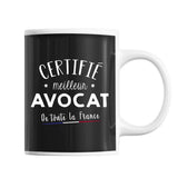 Mug Homme Avocat Meilleur de France | Tasse Noire métier - Planetee