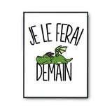 Affiche dragon Je le ferai demain - Planetee