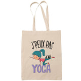 Sac Tote Bag J'peux pas Yoga beige - Planetee