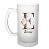 Chope de bière Edwige Lettre Fleur - Planetee