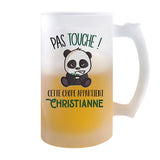 Chope de bière Christianne Pas Touche Panda - Planetee