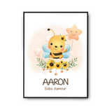 Affiche Aaron bébé d'amour abeille - Planetee