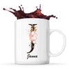 Mug Blanc Janna Lettre Fleur - Planetee