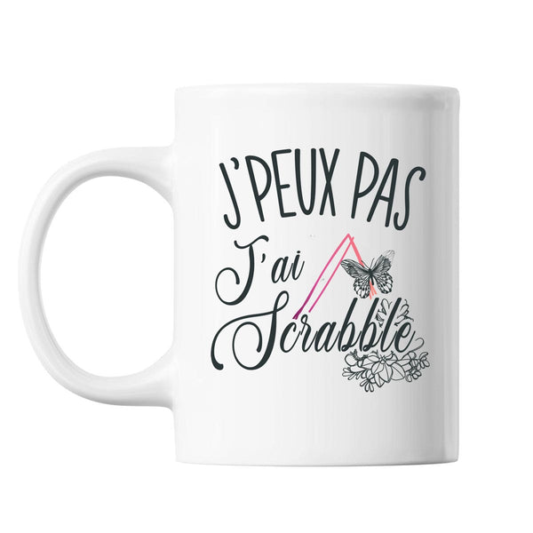 Mug Scrabble j'peux pas Blanc - Planetee