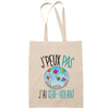 Sac Tote Bag J'peux pas Catch beige - Planetee