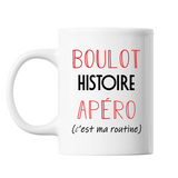 Mug Histoire C'est ma Routine Blanc - Planetee