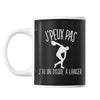 Mug Lancer du disque j'peux pas Noir - Planetee