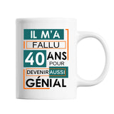 Mug Anniversaire Génial 40 ans - Planetee