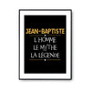 Affiche Jean-Baptiste prénom mythe légende Jaune - Planetee