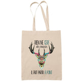 Sac Tote Bag cerf beige - Planetee