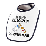 Bavoir bébé Le copain de boisson de son parrain Bière - Planetee