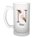 Chope de bière Nélya Lettre Fleur - Planetee