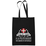 Sac Tote Bag Pelote Basque Légende tu deviendras Noir - Planetee