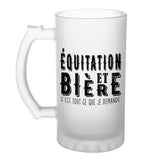 Chope de bière Équitation et bière - Planetee
