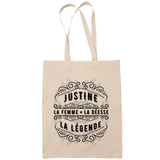 Sac Tote Bag Justine La Déesse beige - Planetee