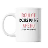 Mug Boire Du Thé C'est ma Routine Blanc - Planetee