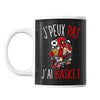 Mug J'peux pas j'ai Basket référence Deadpool | Tasse Sport - Planetee