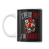 Mug J'peux pas j'ai Basket référence Deadpool | Tasse Sport - Planetee
