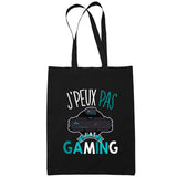 Sac Tote Bag Gaming Je peux pas Noir - Planetee