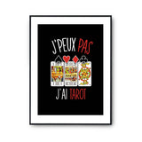 Affiche Tarot j'peux pas Noir - Planetee