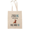 Sac Tote Bag poney amour beige - Planetee