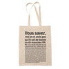 Tote Bag RH Bonne ou Mauvaise Beige - Planetee