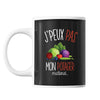 Mug Potager j'peux pas Noir - Planetee