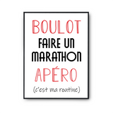 Affiche Faire un marathon C'est ma Routine - Planetee