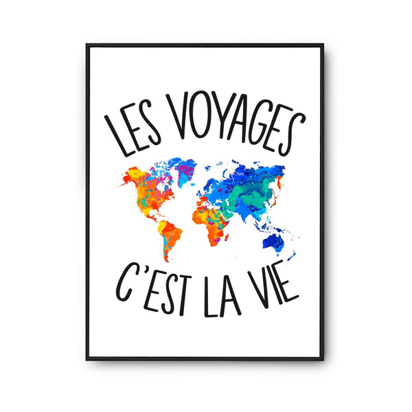 Affiche Voyages c'est la vie Voyageur et Voyageuse - Planetee