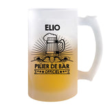Chope de bière Elio Prénom Pilier de Bar - Planetee