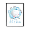 Affiche bébé prénom Adrien Éléphant - Planetee