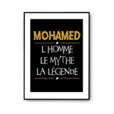 Affiche Mohamed prénom mythe légende Jaune - Planetee