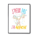 Affiche Arraché haltérophilie j'peux pas Blanc Premium - Planetee