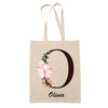 Tote Bag beige Olivia Lettre Fleur - Planetee