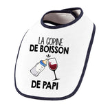 Bavoir bébé La copine de boisson de papi Vin - Planetee