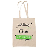 Tote Bag Meilleure Chérie de tous les temps - Planetee